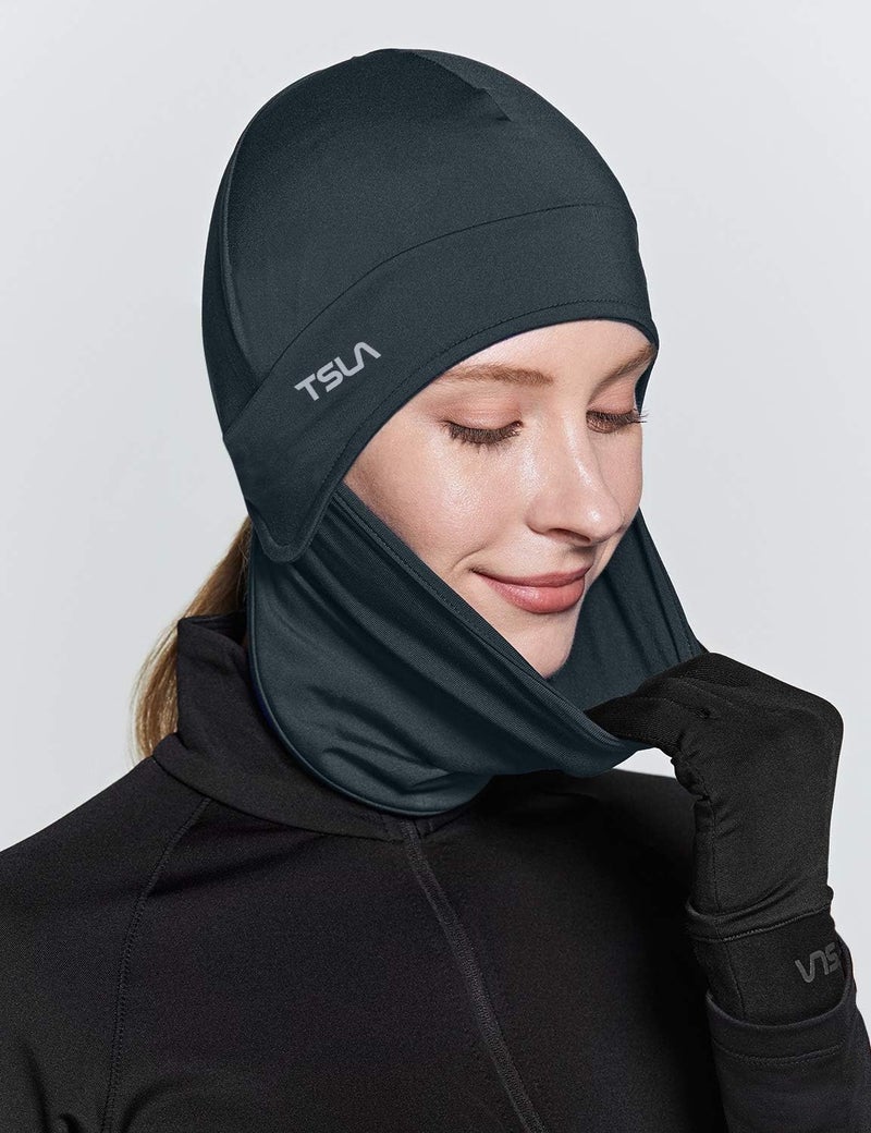 TSLA Men and Women Thermal Fleece Skull Cap, Winter Ski Cycling Under Helmet Liner, Running Beanie Hat - Image 4